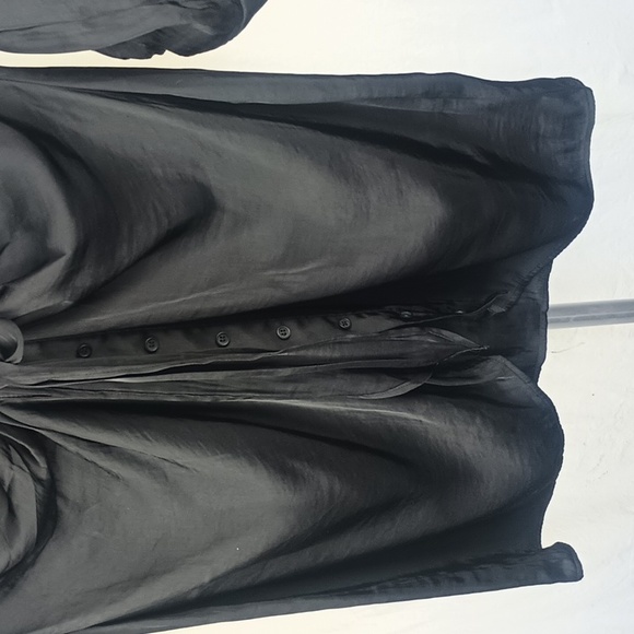 Steve Madden Tie Curious Long Sleeve Shirt Dress Black Size Medium 6 - 8 NWT - Picture 12 of 12